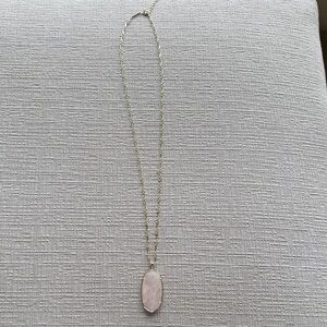 Kendra Scott Gold Necklace with Blush Pendant